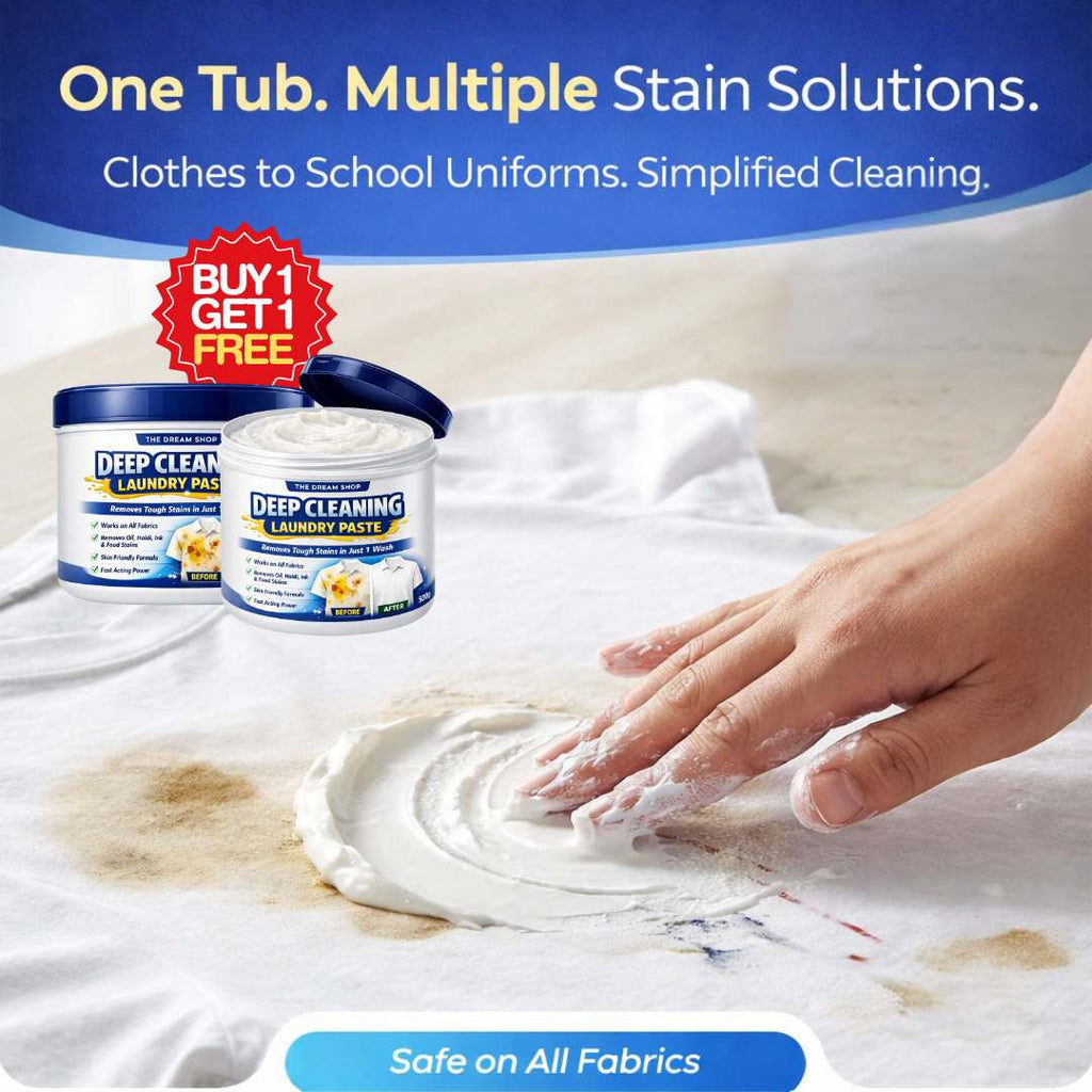 Deep Cleaning Laundry Paste | Removes Oil, Dirt, Food, Colors All Stains | BUY 1 GET 1 FREE