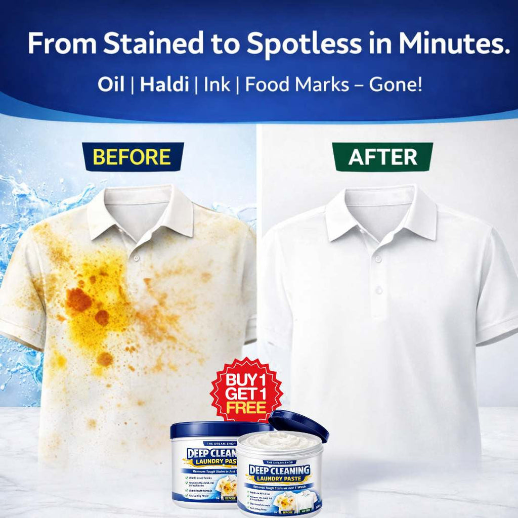 Deep Cleaning Laundry Paste | Removes Oil, Dirt, Food, Colors All Stains | BUY 1 GET 1 FREE