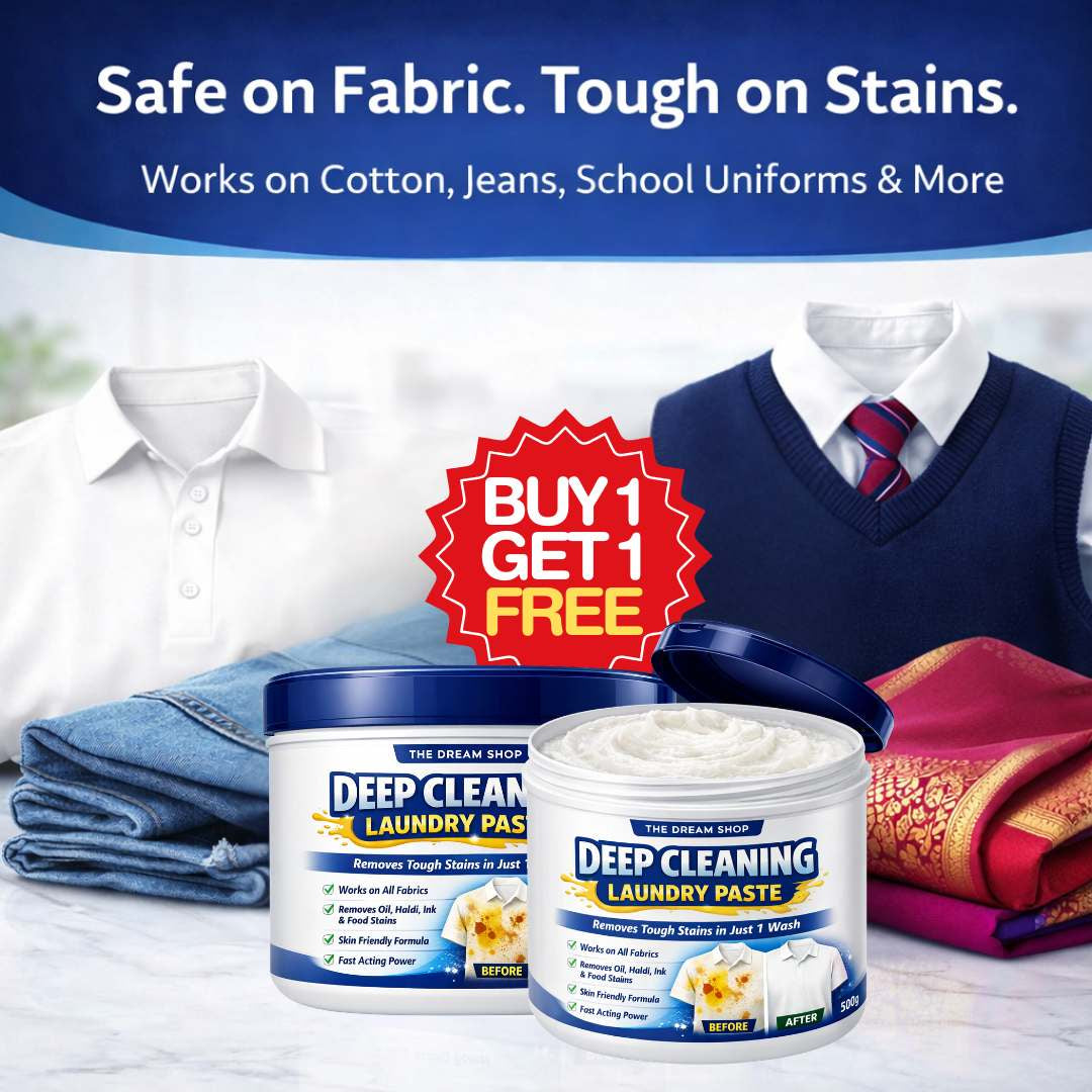Deep Cleaning Laundry Paste | Removes Oil, Dirt, Food, Colors All Stains | BUY 1 GET 1 FREE