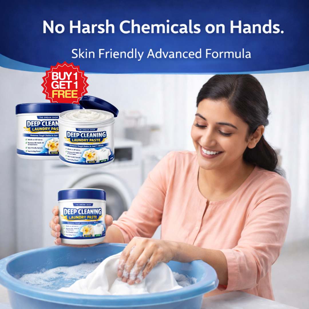 Deep Cleaning Laundry Paste | Removes Oil, Dirt, Food, Colors All Stains | BUY 1 GET 1 FREE