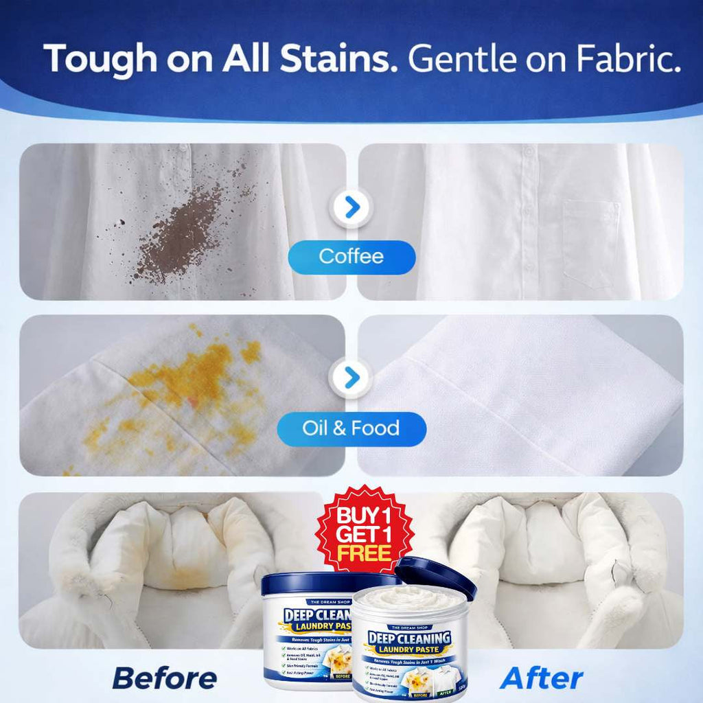 Deep Cleaning Laundry Paste | Removes Oil, Dirt, Food, Colors All Stains | BUY 1 GET 1 FREE